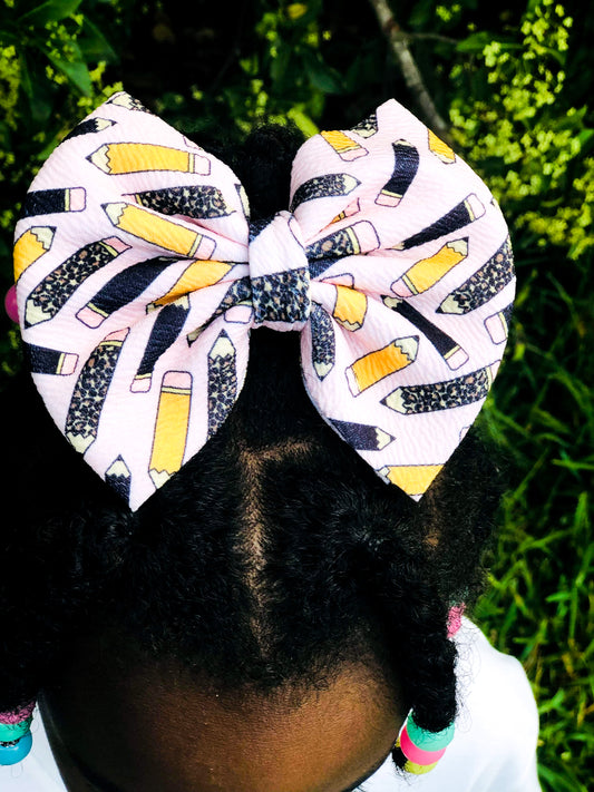 Leopard Pencils Bow